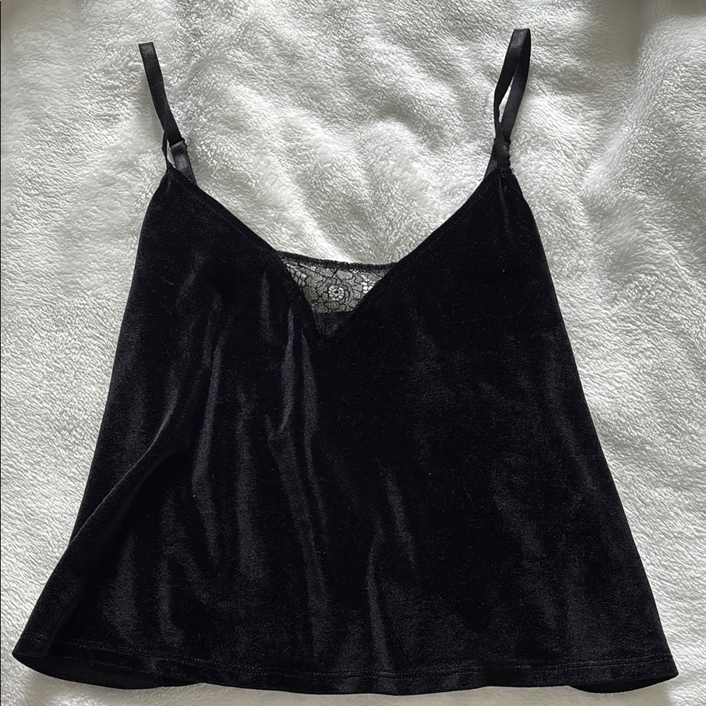 Forever 21 Black Velvet Camisole